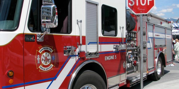 Vancouver Fire and Rescue Services Fire Engine No. 5, Metro Vancouver, BC.